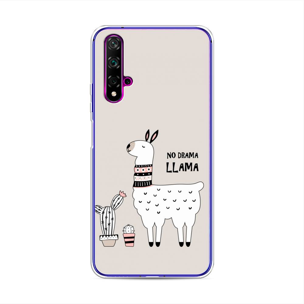 

Чехол Awog на Huawei Nova 5T "No drama LLama", Разноцветный, 610550-2