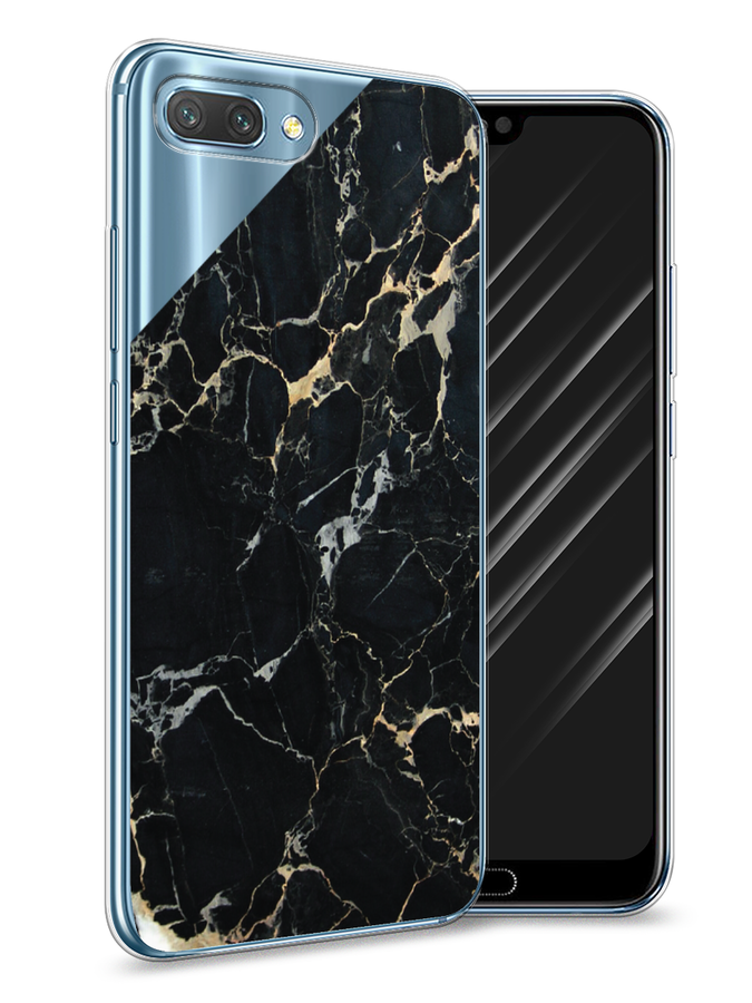 

Чехол Awog на Honor 10 "Черный мрамор уголок", Черный;золотистый, 65350-3