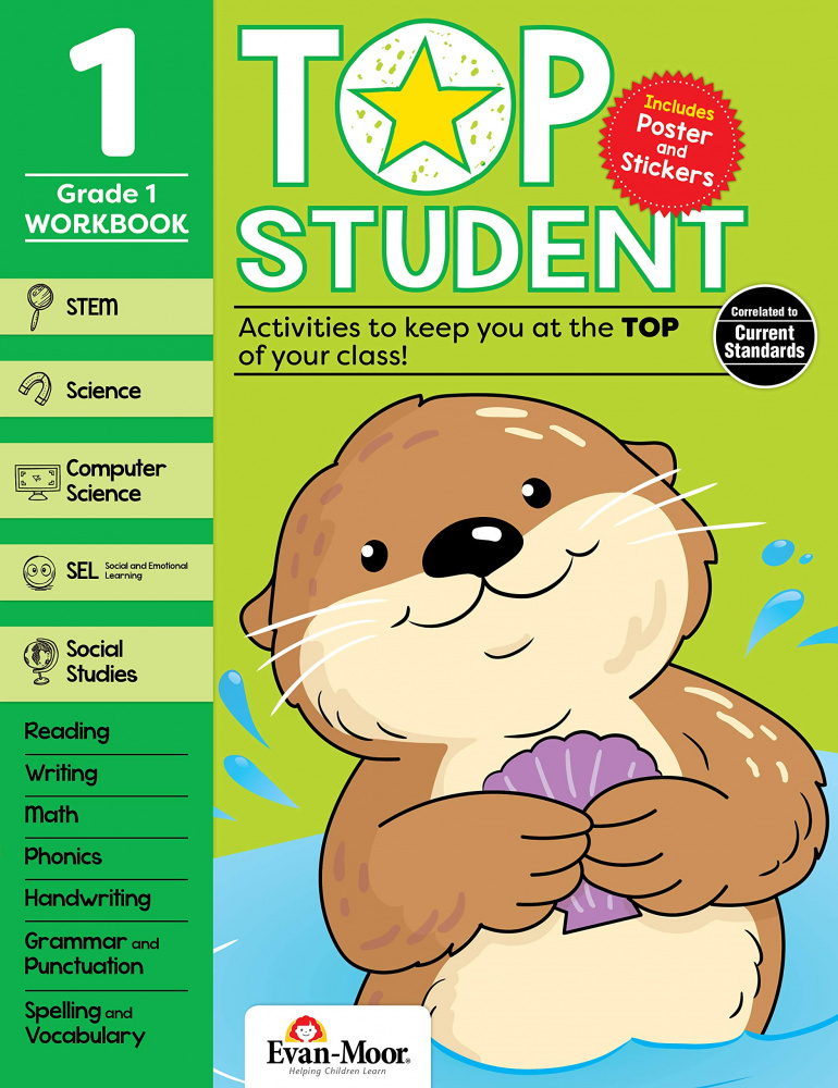 

Top Student, Grade 1 Workbook