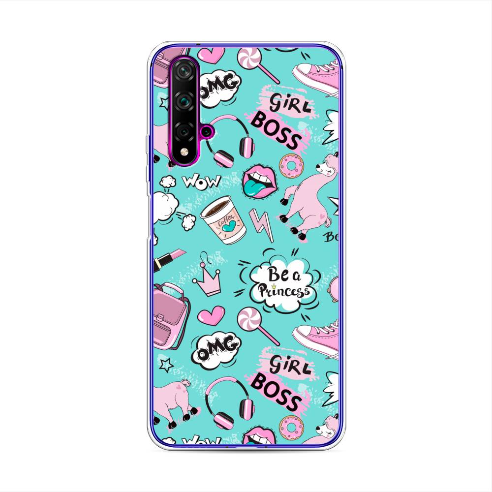 

Чехол Awog на Huawei Nova 5T "Стильная лама", Разноцветный, 610550-1