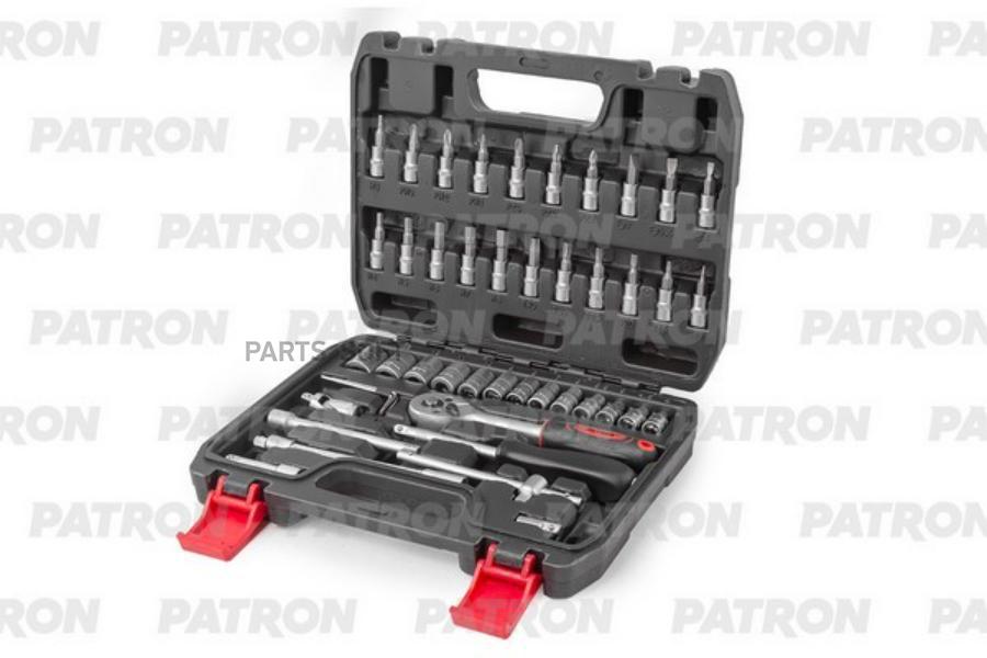 PATRON Набор инструментов 46 пр: 1/4 inch, 4-14 мм, 6 граней