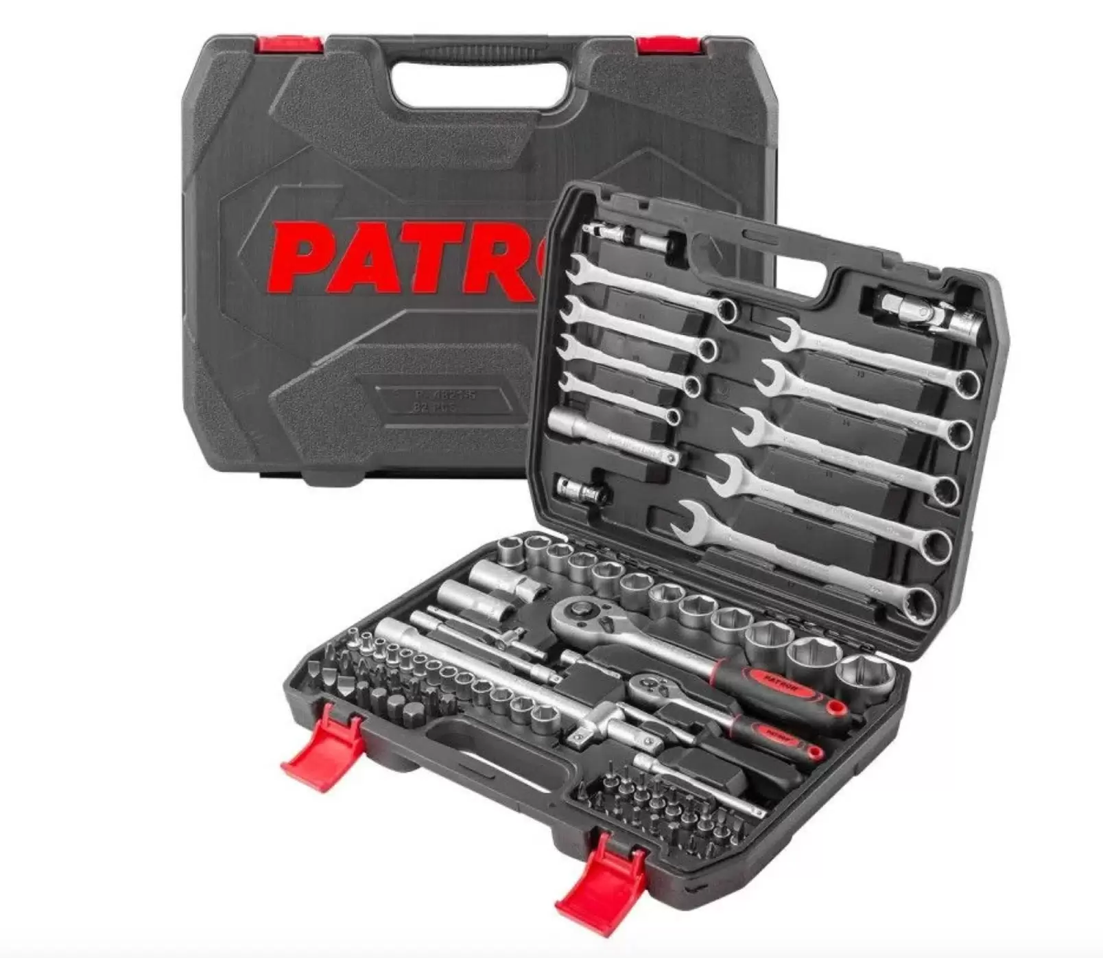 

PATRON Набор инструментов 82 пр: 1/4 inch, 1/2 inch, 4-32 мм, 6 граней
