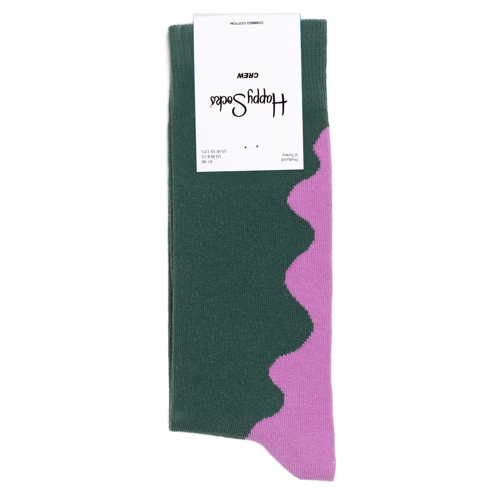 

Носки унисекс Happy Socks Wave-Green-Purple разноцветные 36-40, Wave-Green-Purple