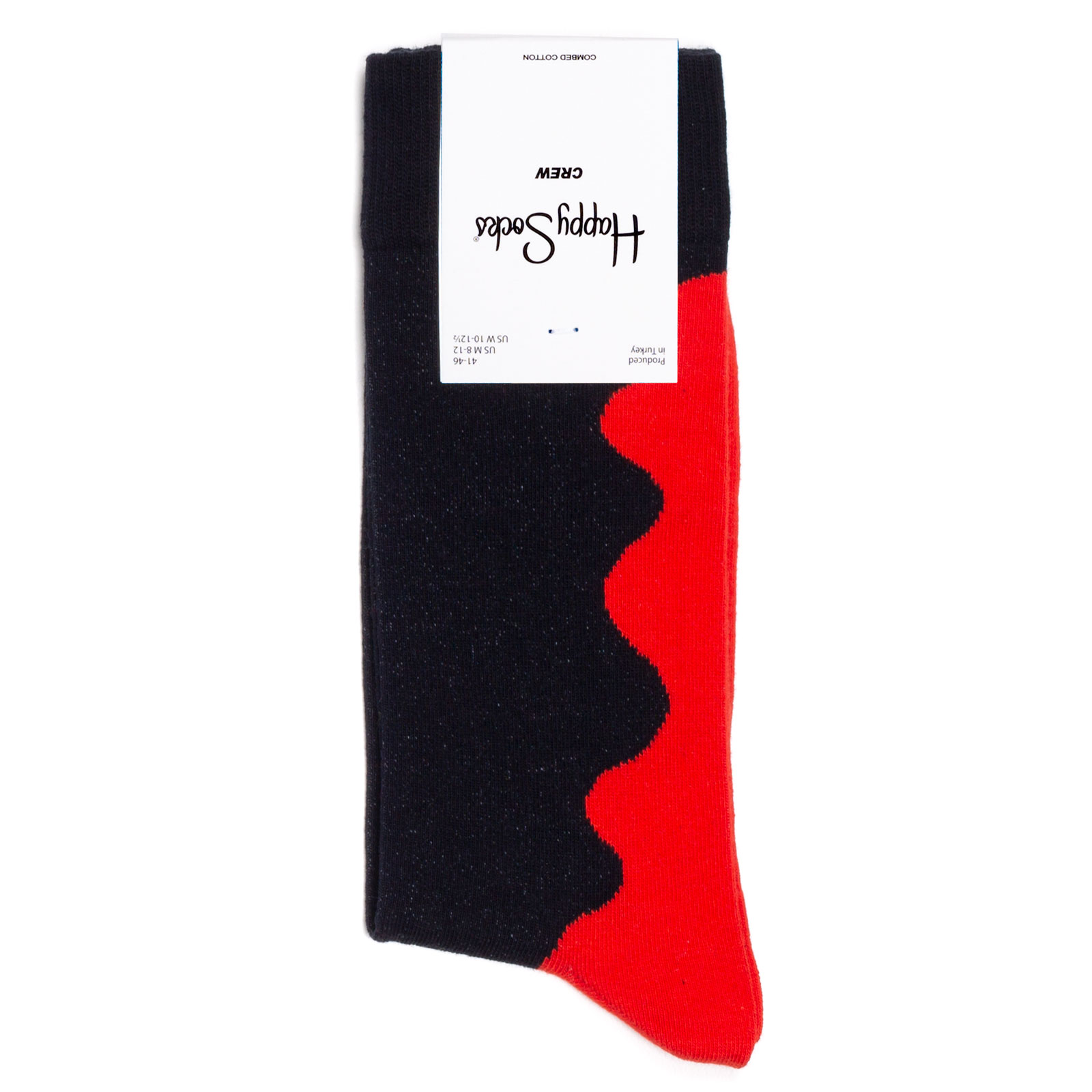 

Носки унисекс Happy Socks Wave-Red-Black разноцветные, Красный;черный, Wave-Red-Black