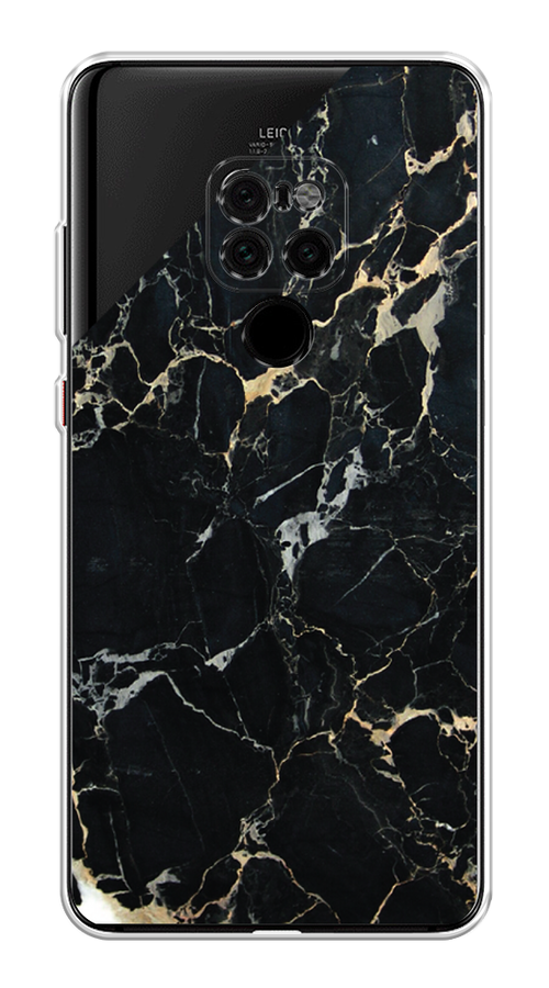 

Чехол Awog на Huawei Mate 20 "Черный мрамор уголок", Черный;золотистый, 66850-3
