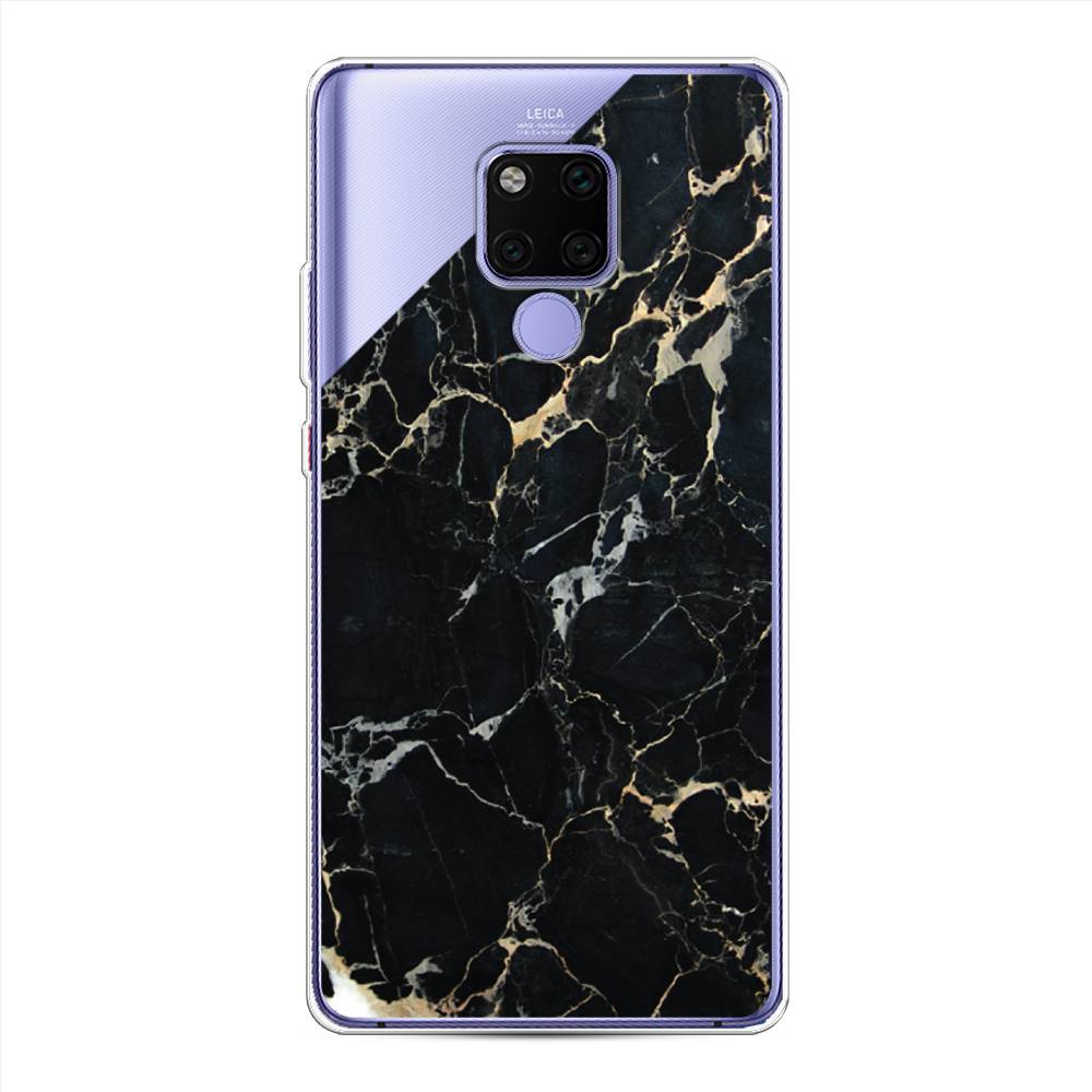 

Чехол Awog на Huawei Mate 20X "Черный мрамор уголок", Черный;золотистый, 66950-3