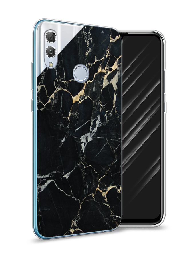 

Чехол Awog на Huawei P Smart 2019 "Черный мрамор уголок", Черный;золотистый, 67250-3