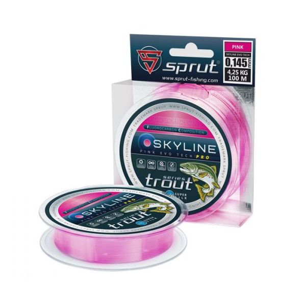 

Леска Летняя Sprut EvoTech PRO Pink 0,145mm/100m, Розовый, Skyline Ice Tech Pro