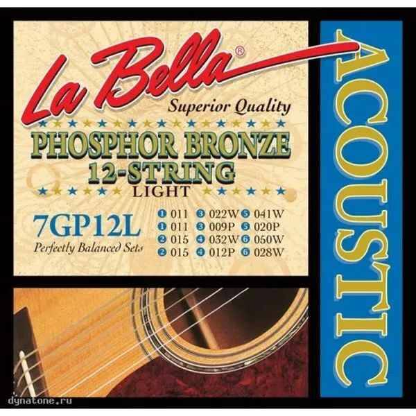 

LA BELLA 7GP-12L - Струны для 12 струнной акустической гитары, 7GP-12L