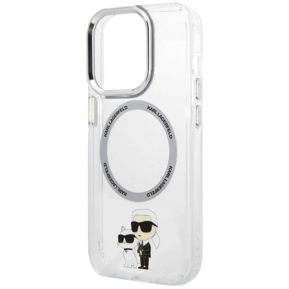 Чехол Karl Lagerfeld для iPhone 14 Pro с MagSafe, прозрачный (KLHMP14LHNKCIT)