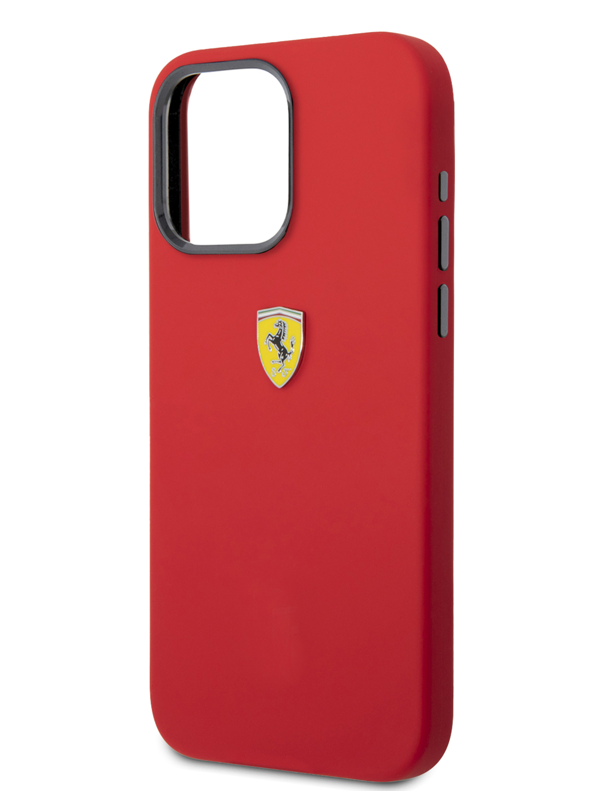 Чехол Ferrari для iPhone 15 Pro Max силиконовый с эффектом Soft touch, красный