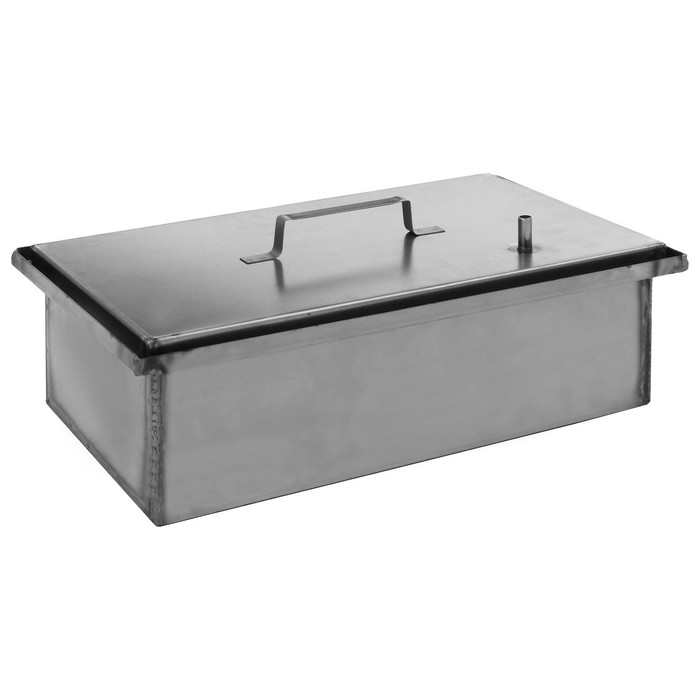 

К2-1.5ГЗ Коптильня двухъярусная c гидрозатвором 490х290х190, сталь 1,5 мм с поддоном для с, Серебристый