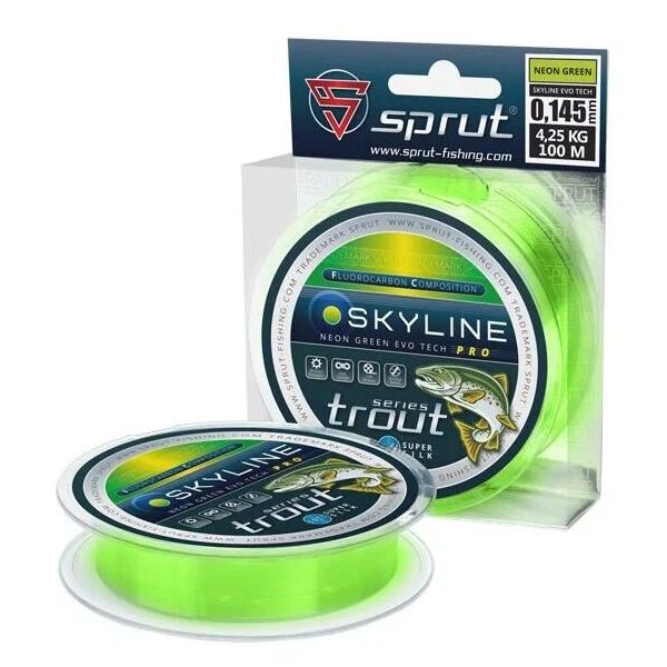 Леска Летняя Sprut EvoTech PRO Neon Green 0,165mm/100m