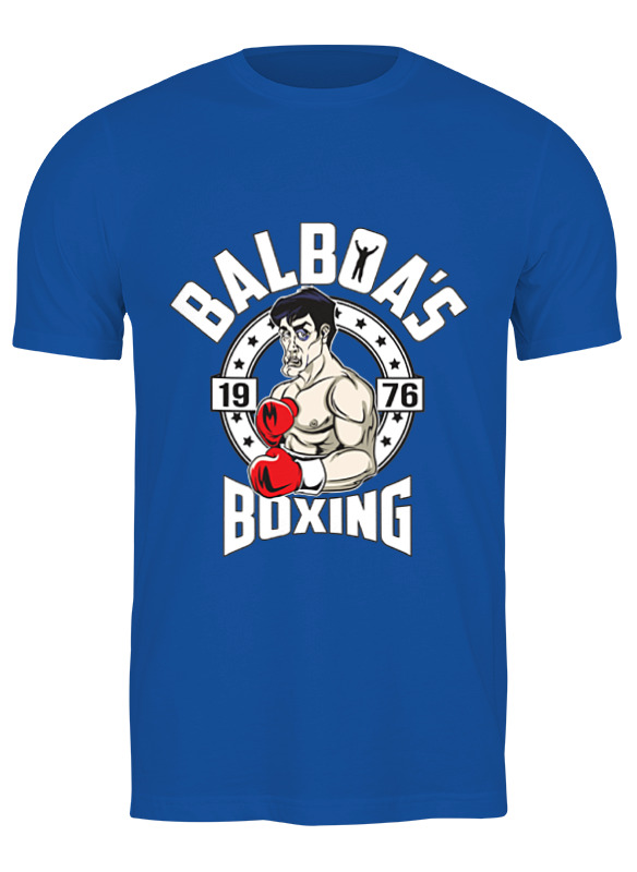 

Футболка мужская Printio Balboas boxing синяя XL, Синий, Balboas boxing