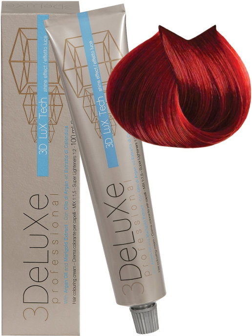 Крем-краска 3DELUXE Professional для волос 7.66 Блондин насыщенный красный, 100 мл краска для шелка art creation 50 мл насыщенный карминовый