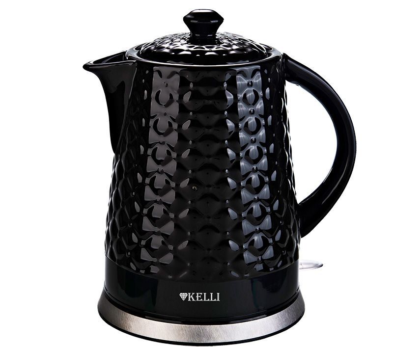 Чайник электрический KELLI KL-1376 1.8 л черный чайник kelli kl 4555 3l cream marble
