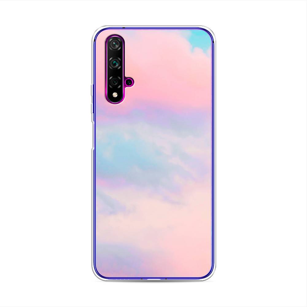 

Чехол Awog на Huawei Nova 5T "Розовые облака", Разноцветный, 610550-3