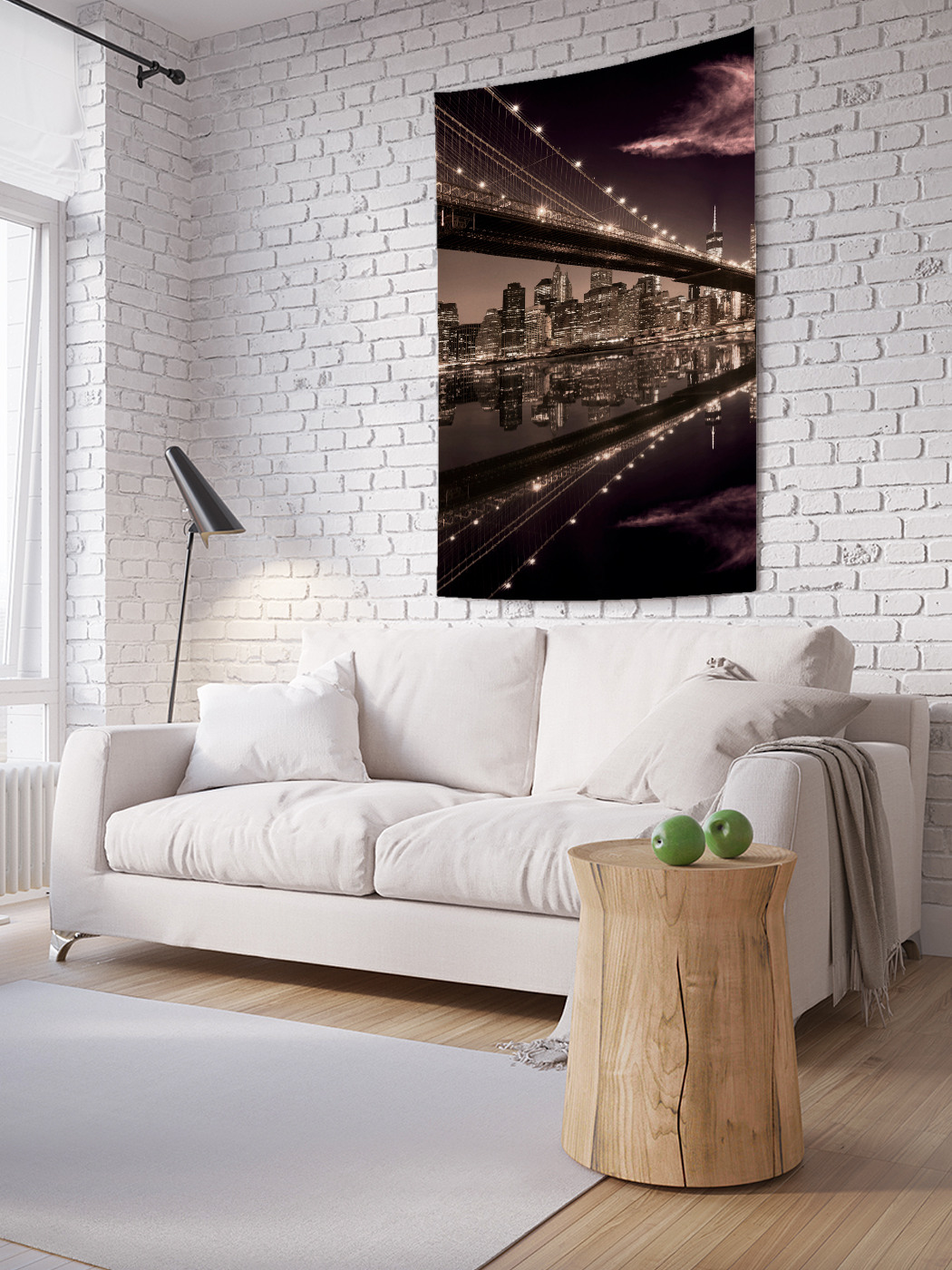 

Вертикальное фотопанно на стену JoyArty Мостовые огни 100x150 см, Мостовые огни