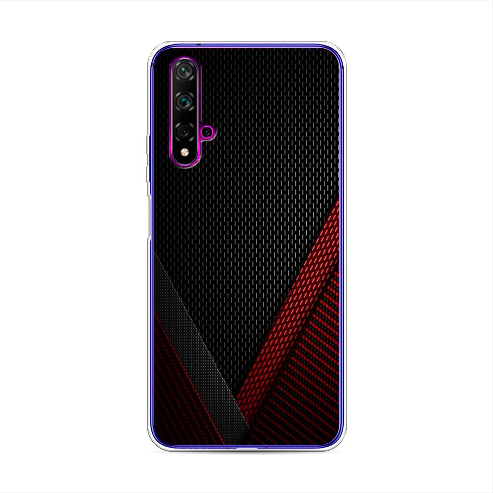 

Чехол Awog на Huawei Nova 5T "Красный карбон", Разноцветный, 610550-3