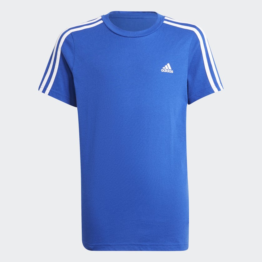 фото Футболка adidas essentials 3-stripes tee team royal blue/white gn4000 р.140