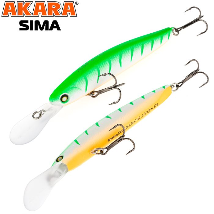 

Воблер Akara Sima 90F 12 гр 3/7 oz 3,5 in A97, Разноцветный, Sima