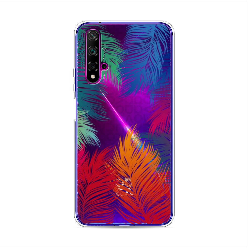 фото Чехол awog "рамка из перьев" для huawei nova 5t