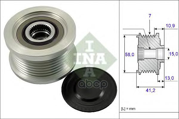 

535 0173 10_шкив генератора toyota hi-ace/hi-lux/land cruiser 2.5d/3.0d 01>
