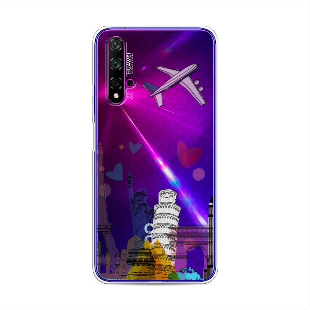 

Чехол Awog на Huawei Nova 5T "Самолет путешествий", Разноцветный, 610550-10