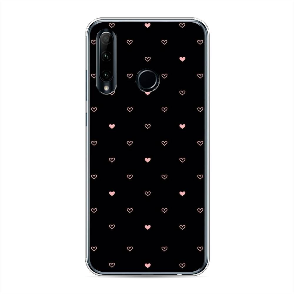 

Чехол Awog на Honor 10i "Черный фон и сердечки", Розовый;серый;черный, 68850-3