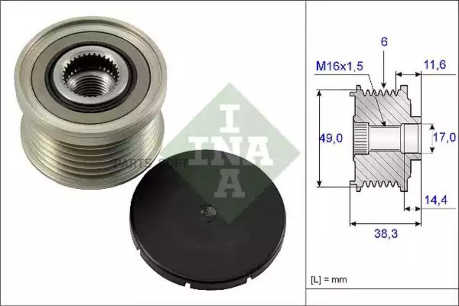 

Обгонная муфта генератора bmw e46,e60,e65,e90