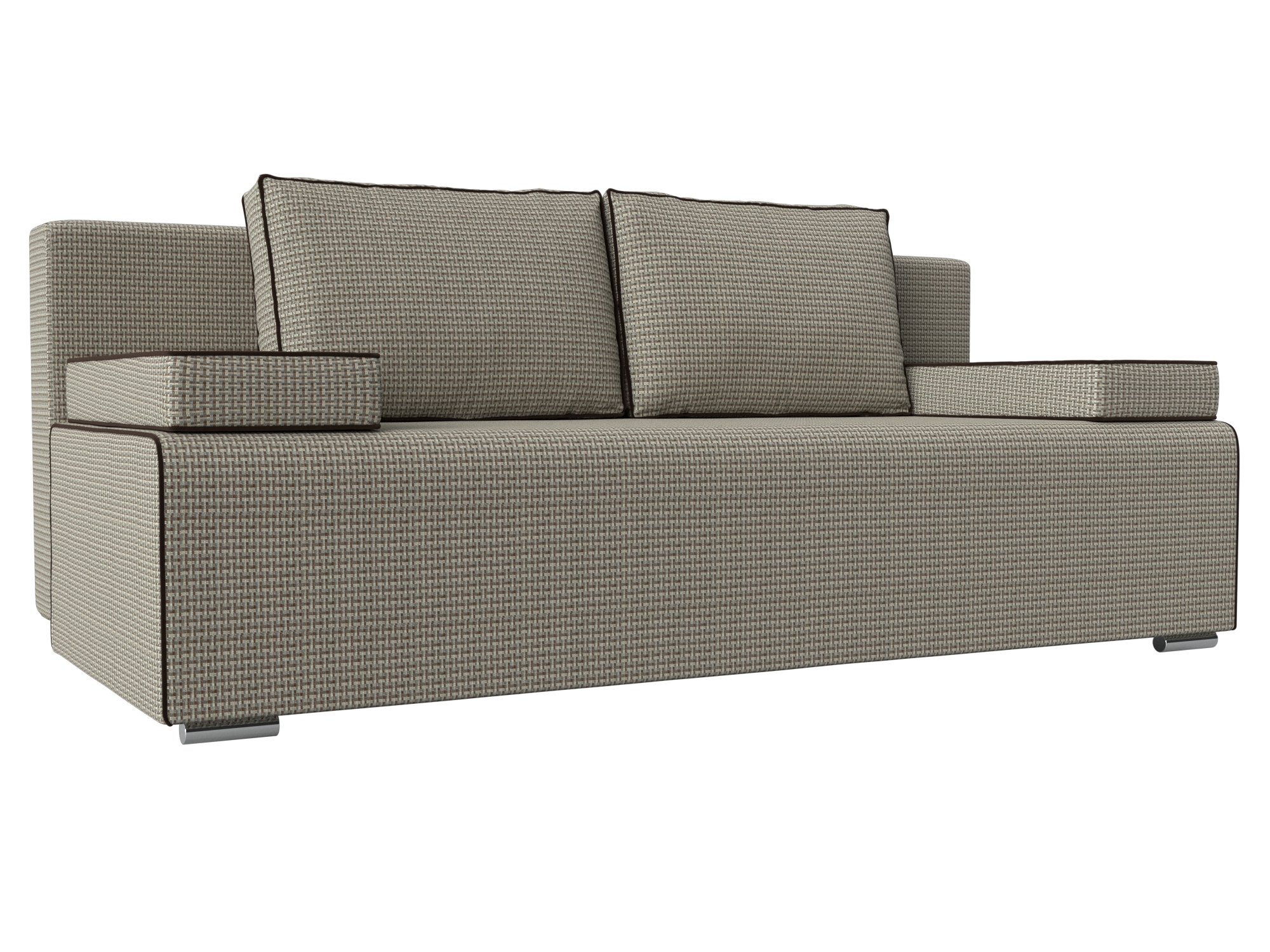 

Прямой диван Фидель рогожка/микровельвет корфу 02/коричневый, Прямой диван Фидель