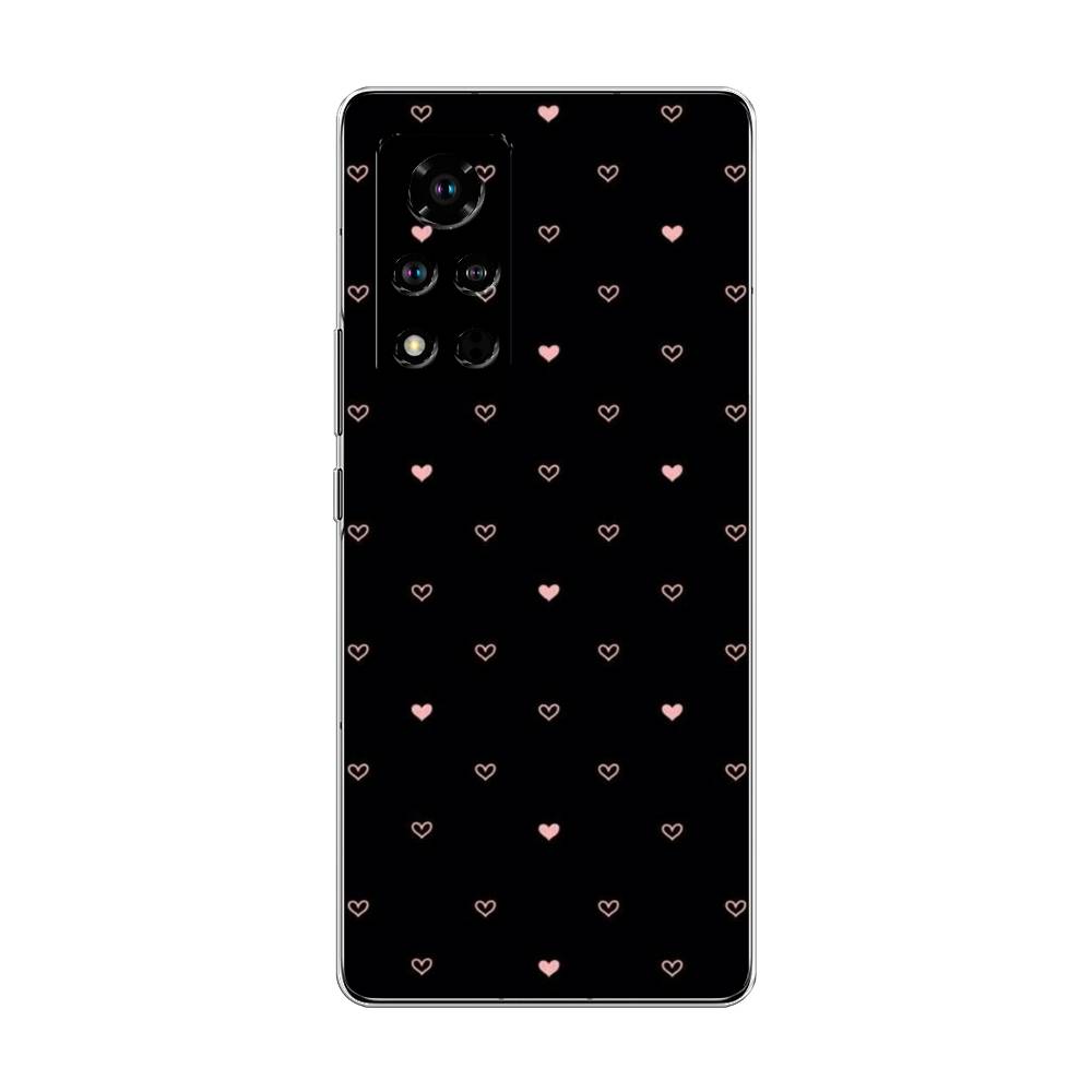

Чехол Awog "Черный фон и сердечки" для Honor V40