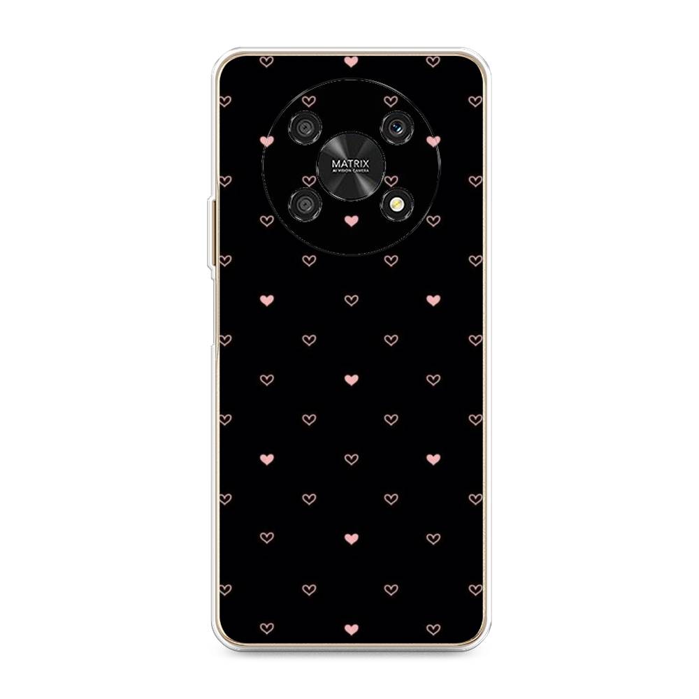 

Чехол Awog "Черный фон и сердечки" для Honor x30