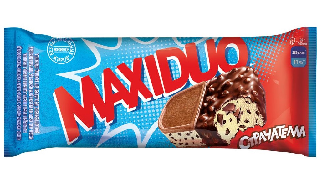 Мороженое Maxiduo Страчателла сэндвич 92 г