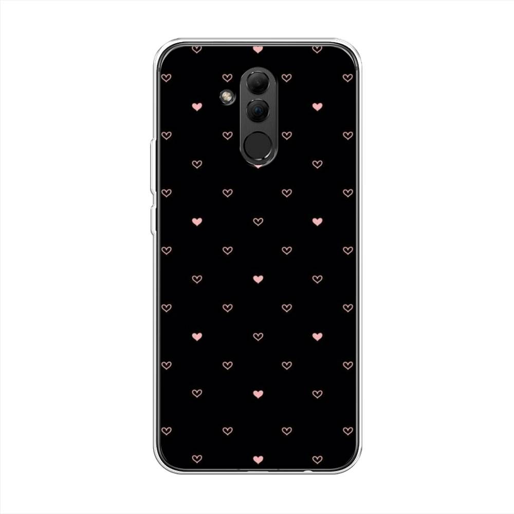 

Чехол Awog на Huawei Mate 20 Lite "Черный фон и сердечки", Розовый;серый;черный, 66650-3