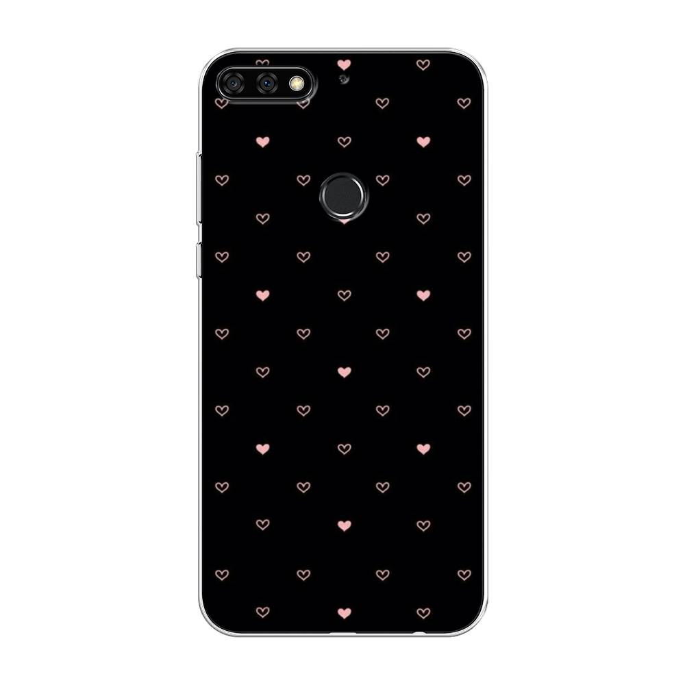 

Чехол Awog на Huawei Nova 2 Lite "Черный фон и сердечки", Розовый;серый;черный, 64650-3