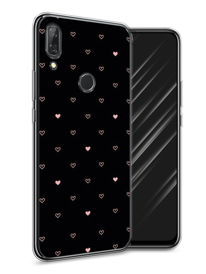 

Чехол Awog на Huawei P Smart Z "Черный фон и сердечки", Розовый;серый;черный, 69450-3