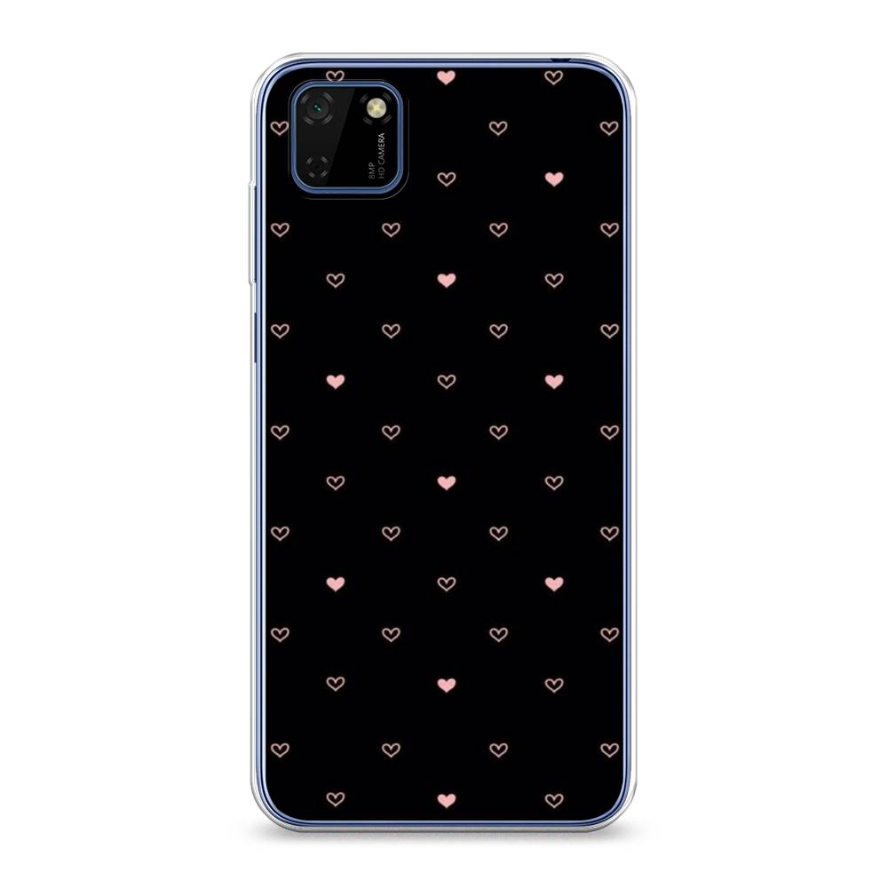 

Чехол Awog на Huawei Y5p "Черный фон и сердечки", Розовый;серый;черный, 6103750-3