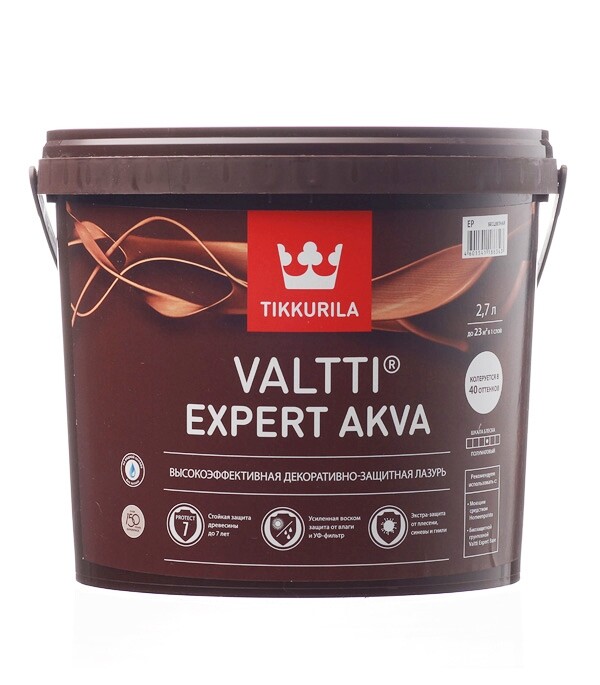 Антисептик Tikkurila Valtti Expert Akva бесцветный 2,7 л