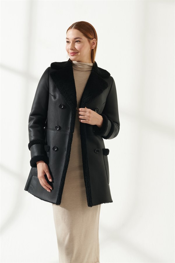 Пальто женское Black Noble 229 черное S (товары доставляются из-за рубежа)