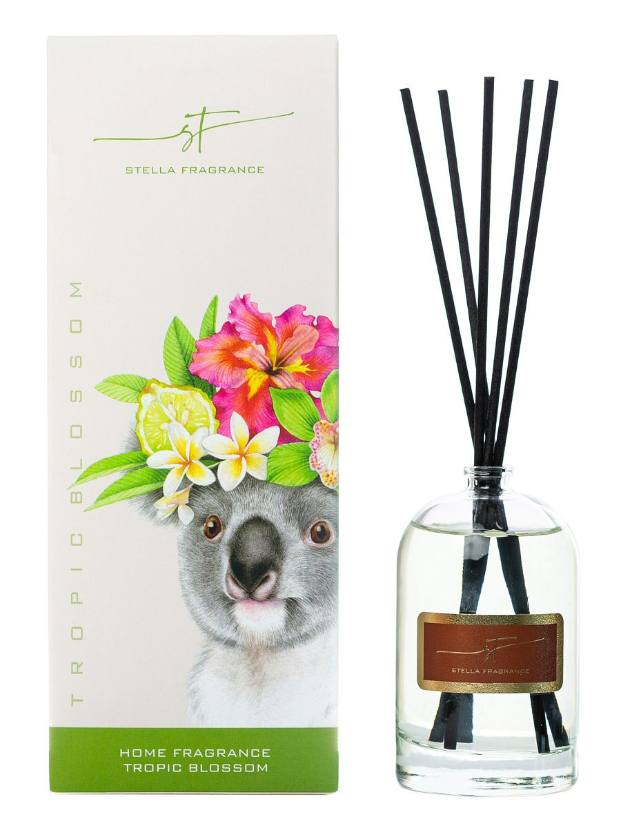 фото Stella fragrance диффузор ароматический tropic blossom коала, 100 мл арома хоум ооо