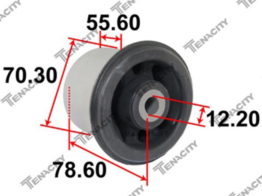 TENACITY Сайлентблок задней балки Tenacity (2414) AAMHY1028