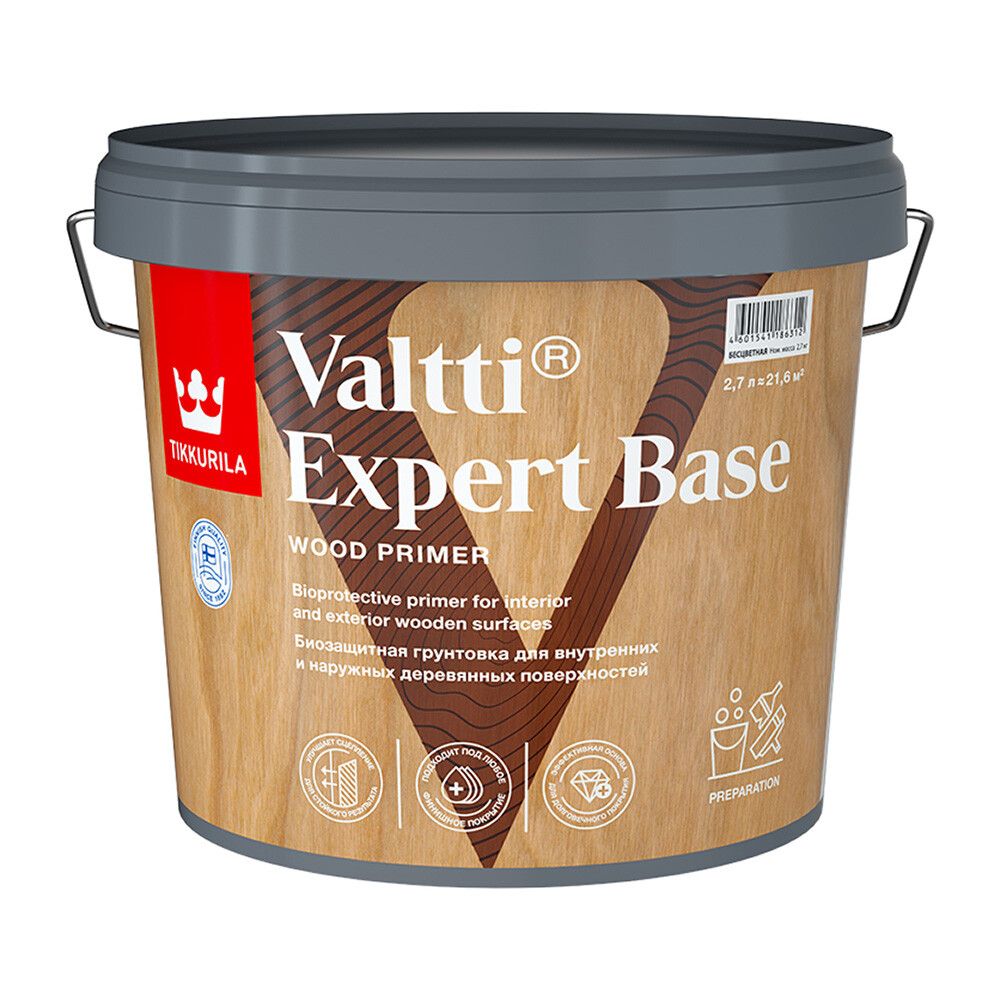 Антисептик Tikkurila Valtti Expert Base бесцветный 2,7 л