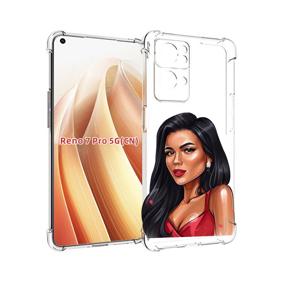 

Чехол MyPads Брюнетка-в-красном-платье для OPPO Reno7 Pro 5G, Прозрачный, Tocco