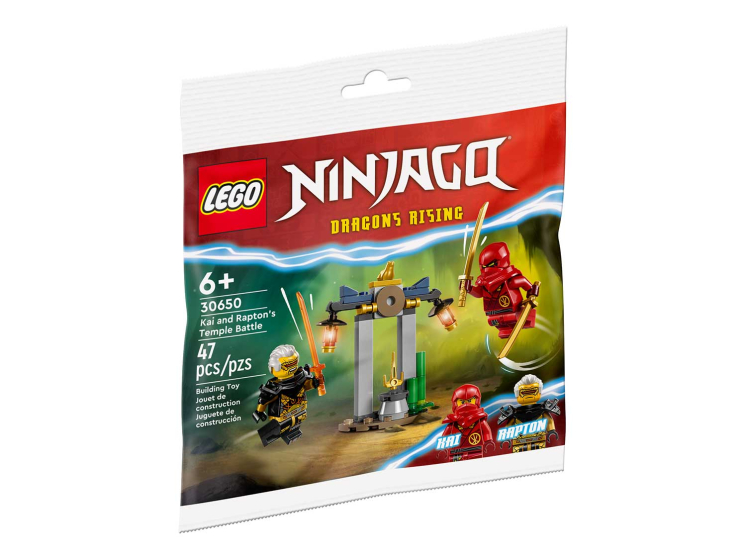Конструктор LEGO NINJAGO polybag 30650 Кай и битва в храме Рэптона , 47 дет конструктор lego ninjago 71738 битва с роботом зейна