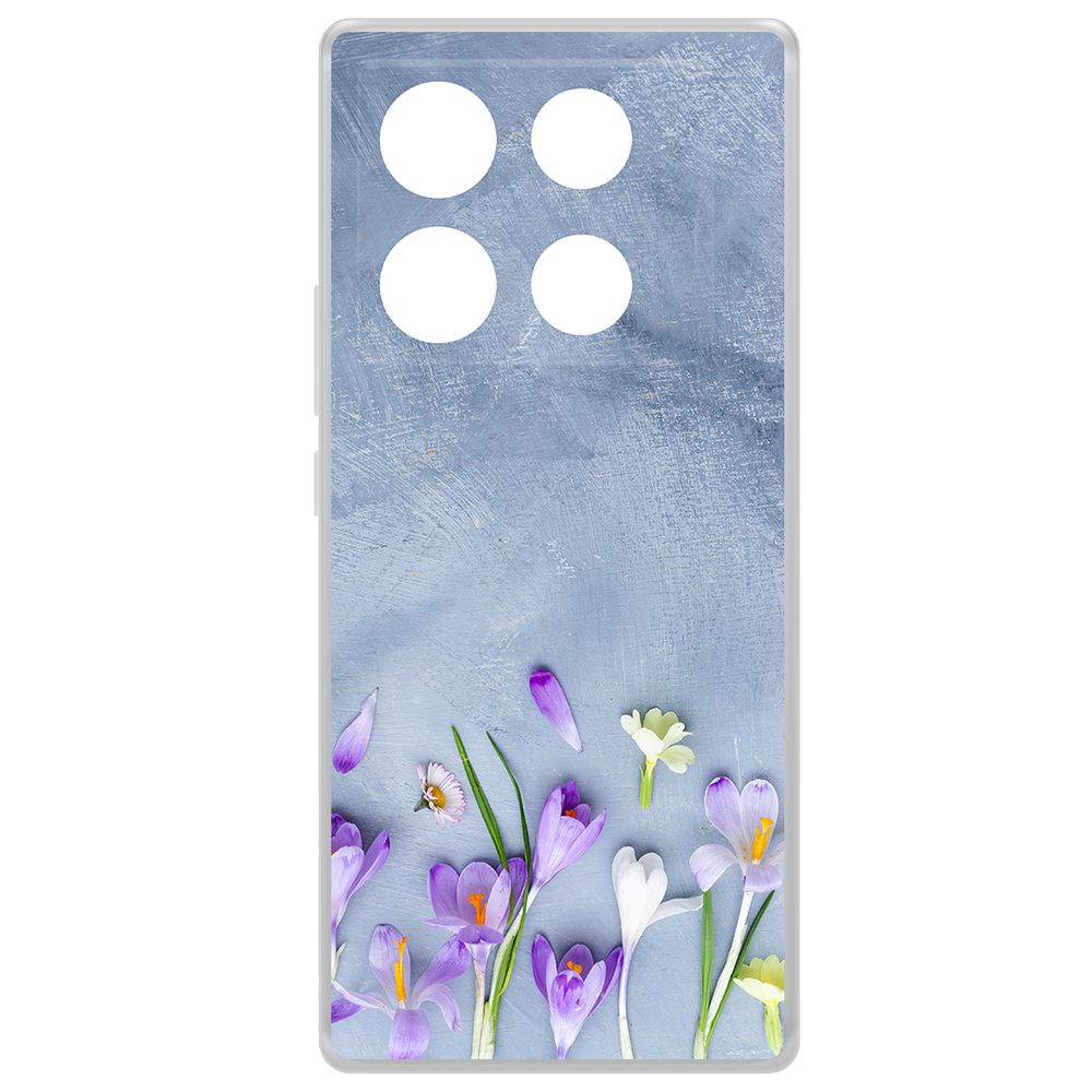 

Чехол-накладка Krutoff Clear Case Цветочное настроение для INFINIX Note 40 Pro, Прозрачный