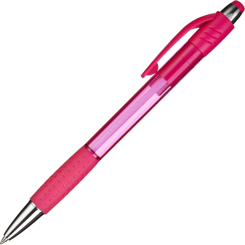 

Ручка шариковая Attache Happy,розовый корпус,синяя, масляные чернила, (8шт.)