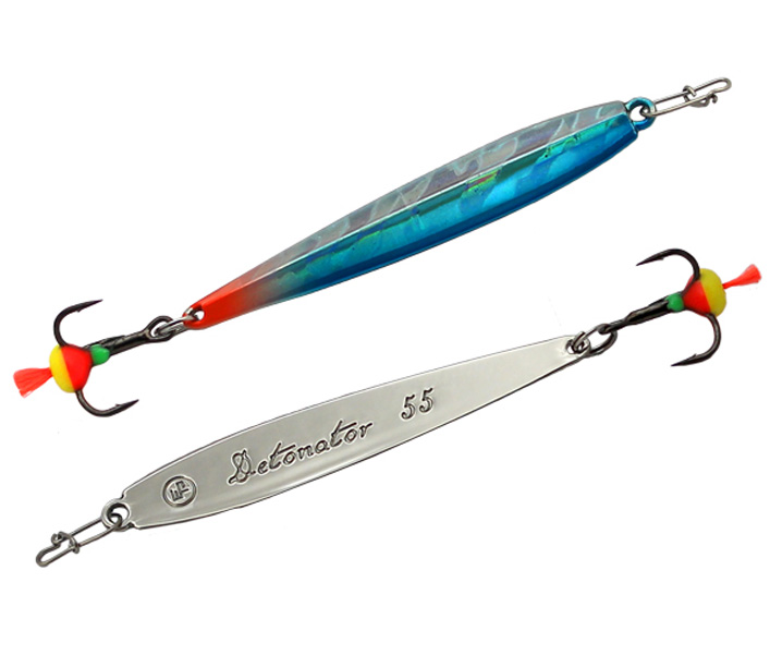 

Блесна вертикальная ECOPRO Detonator, 65мм, 7г, BIB, Синий;серебристый, EPVJDT65BIB