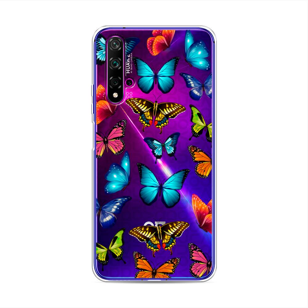 фото Чехол awog "разные бабочки" для huawei nova 5t