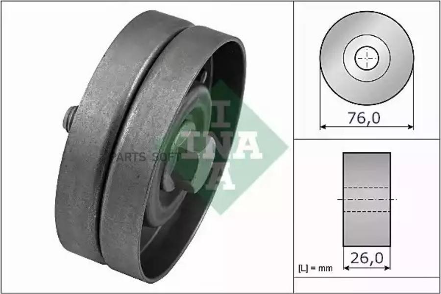 

532 0326 30_ролик обводной с кондиционером vw golf, seat toledo, skoda octavia 1.4/1.6 16